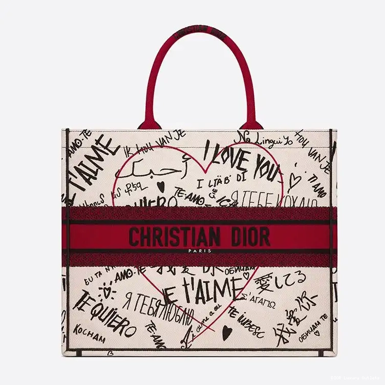 Cheap White Tote Canvas Graffiti Motif Book Dioramour Dior 0703 Luxury
